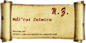 Mérai Zelmira névjegykártya