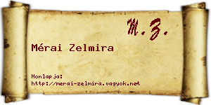 Mérai Zelmira névjegykártya